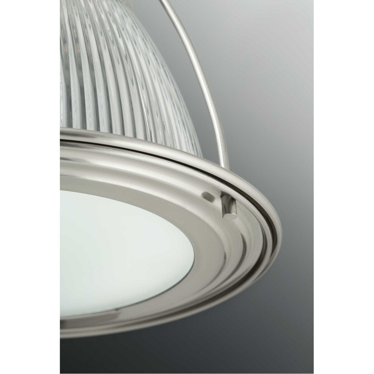 Prismatic Glass LED 12.75 inch Brushed Nickel Pendant Ceiling Light, Progress LED